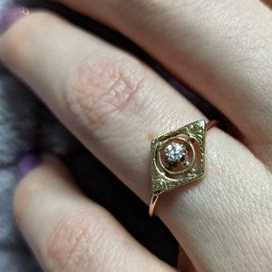 💘SALE💝 Art Deco Converted Stickpin Engagement Ring